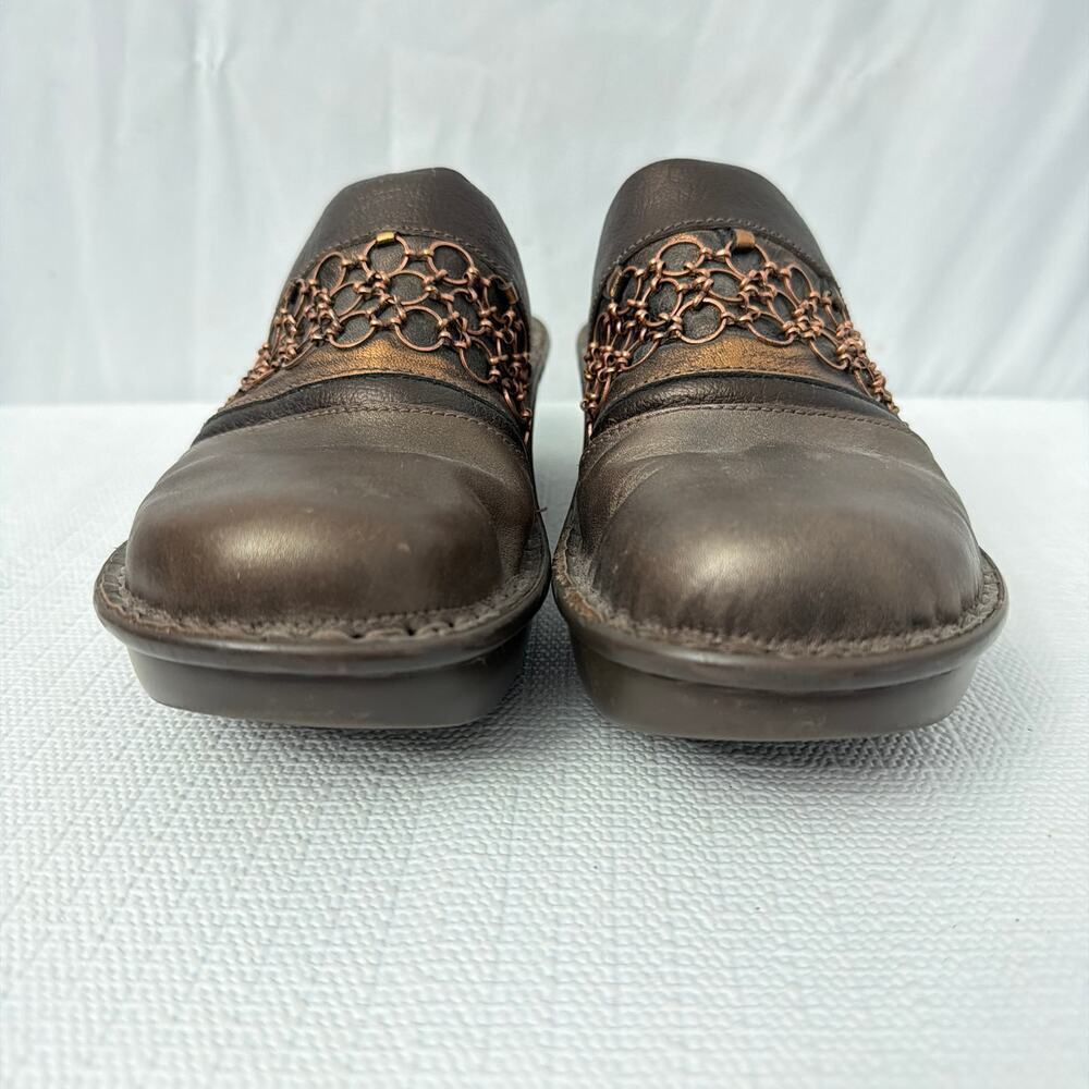 Naot Shoes Womens Size 7 Ankara Mules Copper Chain Detail Made in Israel - Picture 3 of 10